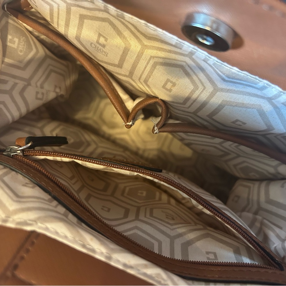 CHAPS Mini Bucket Bag - Brown Crossbody Tote - Picture 10 of 12
